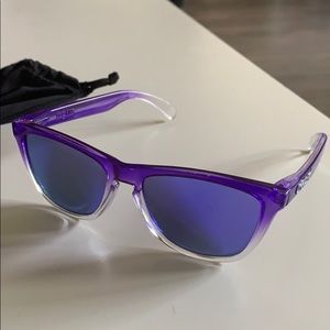 Rare purple clear fade Oakley frog skins